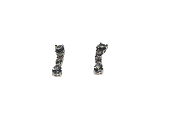 Crystal Verse 925 sterling silver women’s earrings with cascading cubic zirconia crystals, elegant sparkling jewelry